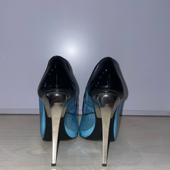 Giuseppe Zanoti Cam Nero blue PBC heels - Picture 5 of 8